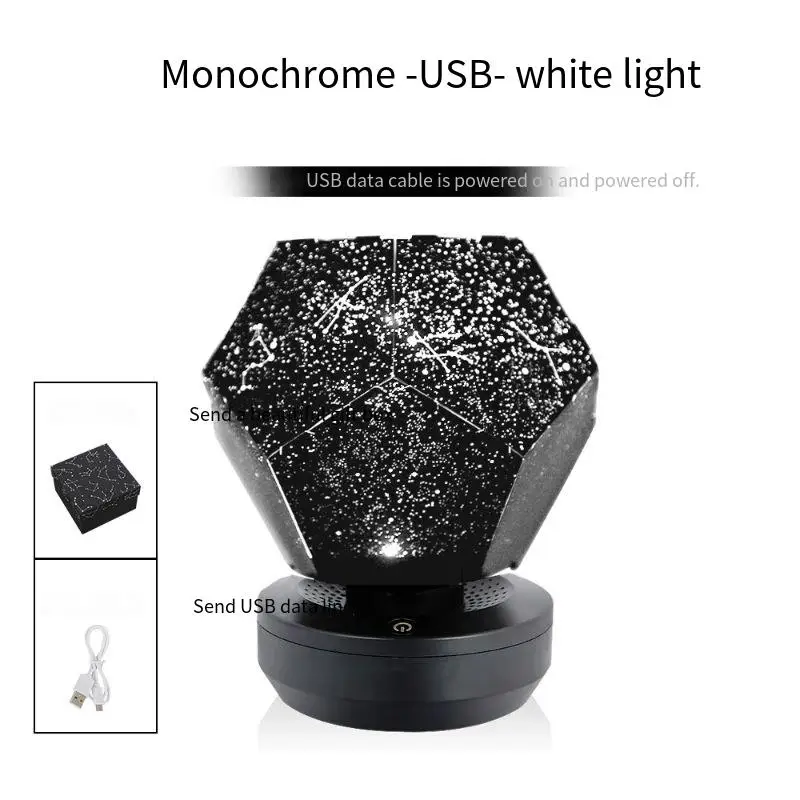Regalo del tempo luce di proiezione a stella rotante luce a stella romantica luce notturna per dormire per bambini