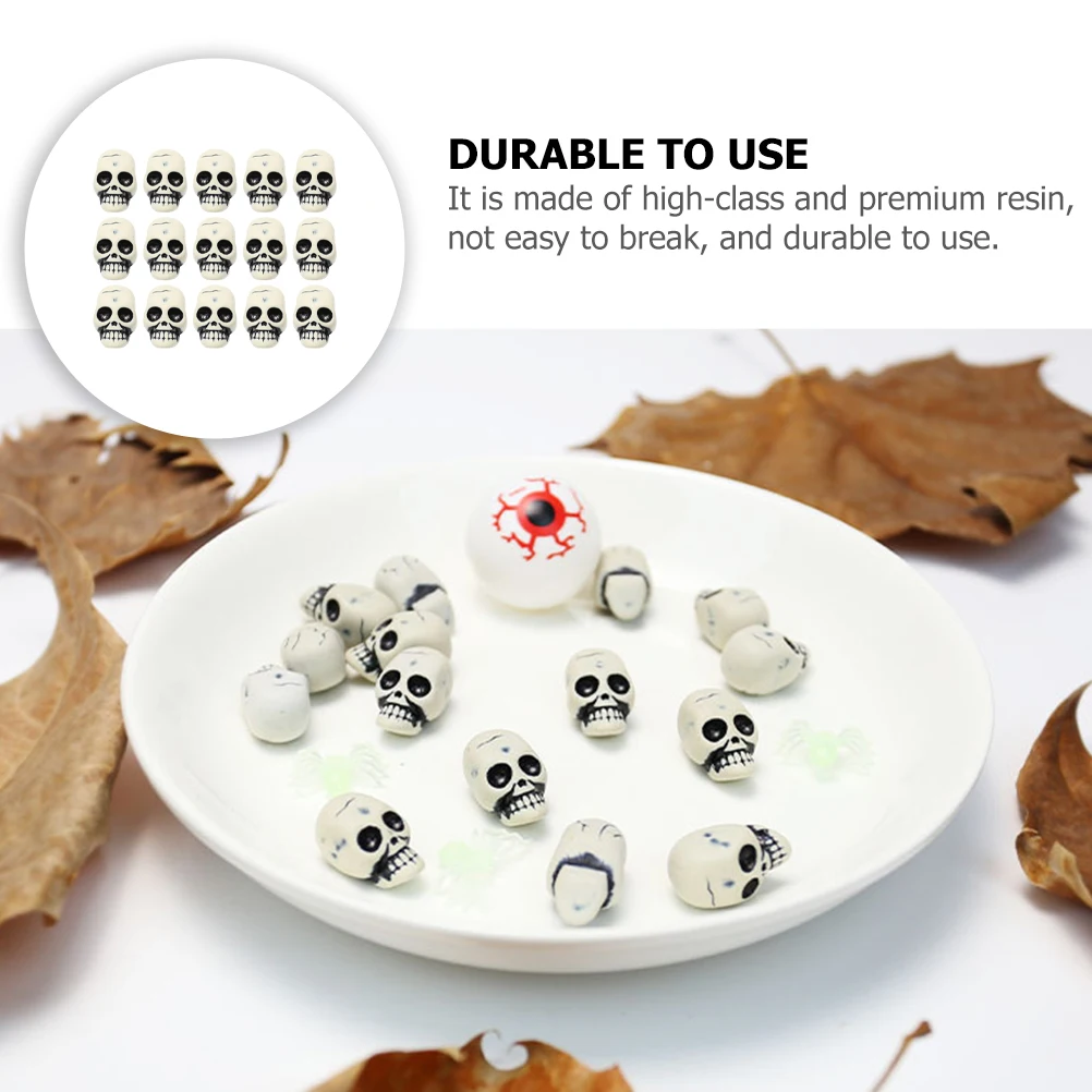 

Skull Decoration Model Head Halloween Skulls Heads Mini Toys Prank Figurines
