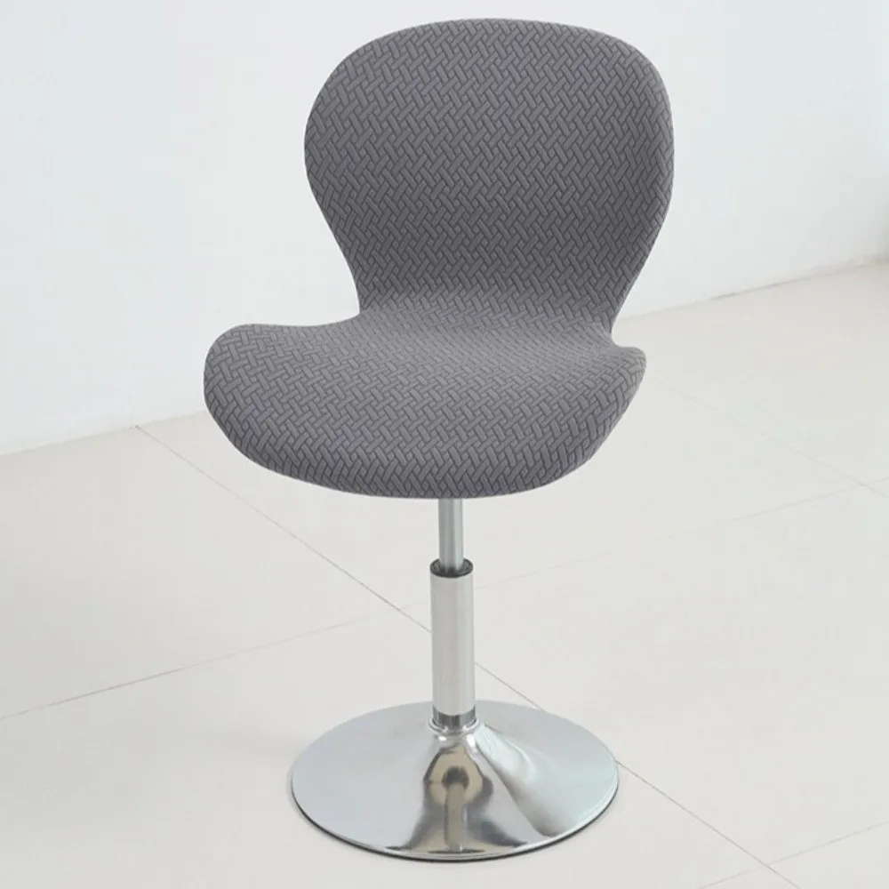 Elastic Stretch Counter Height Bar Stool Cover Dustproof Jacquard Chair Slipcover Washable Solid Color Chair Protectors