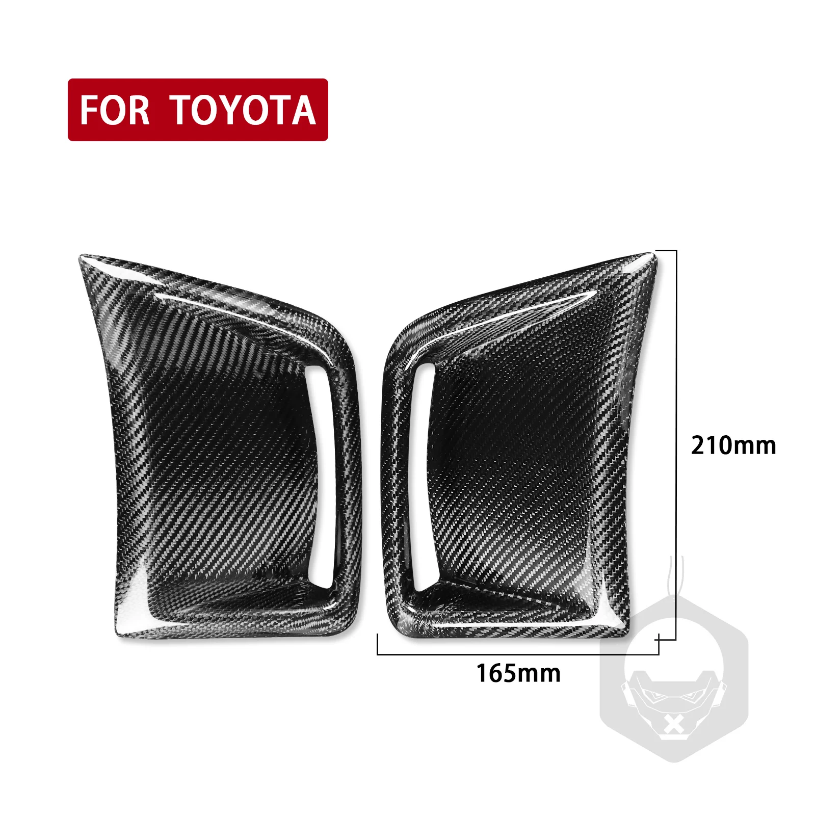 Real Carbon Fiber Side Fender Air Vent Outlet Cover Trim For Toyota Subaru Leopard 10th WRX STI 08-14 Car Exterior Accessories