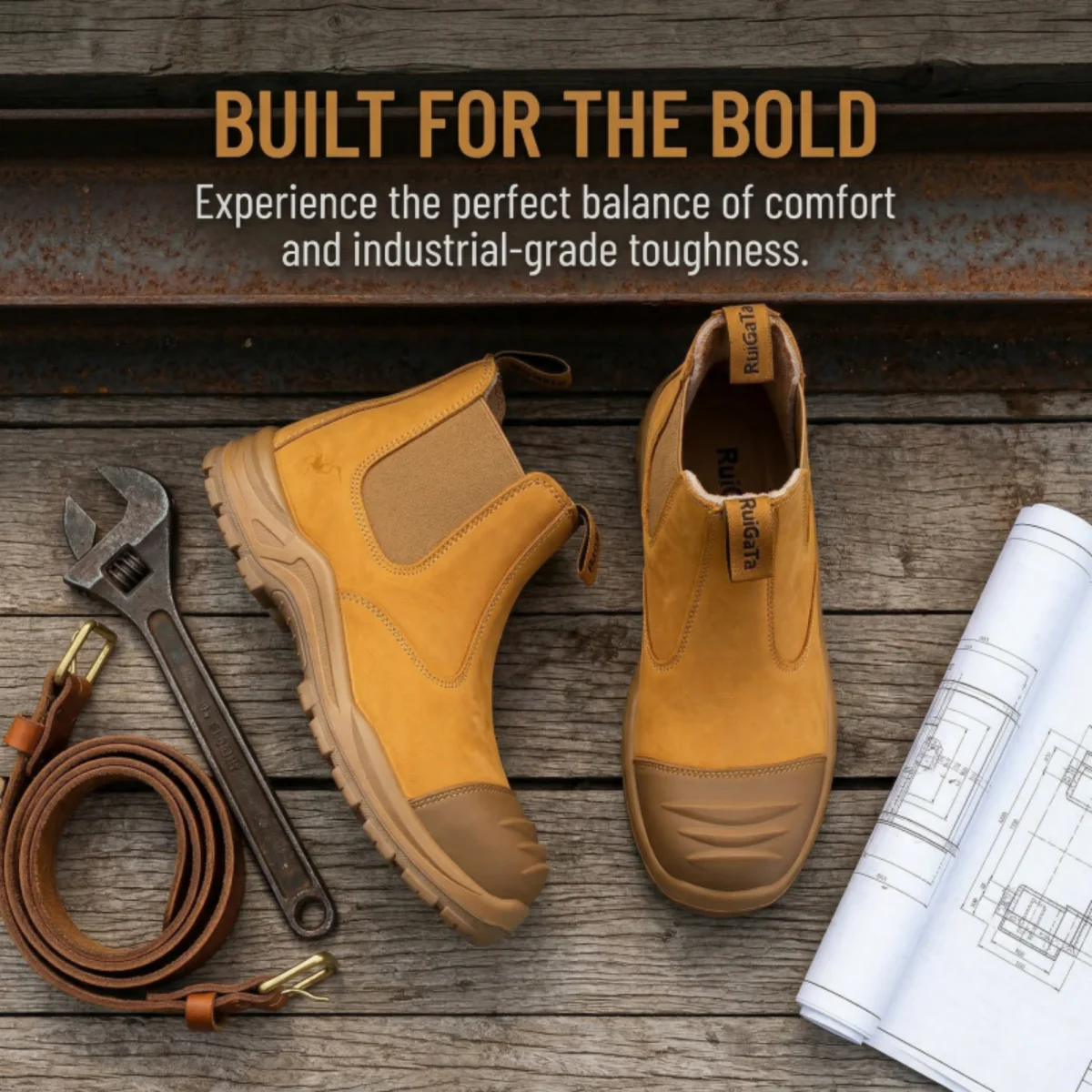 

Men s Genuine Leather Chelsea Boots Welder Safety Shoes Anti Smash Anti Puncture Anti Scalding Protective Work Footwear