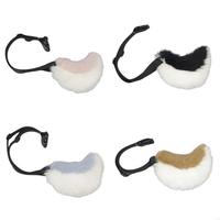 E15F Soft Long Tail Rabbit Tail Adjustable Belt Rabbit Costume Tail Handmade Animal Tail Decorations for Halloween Party