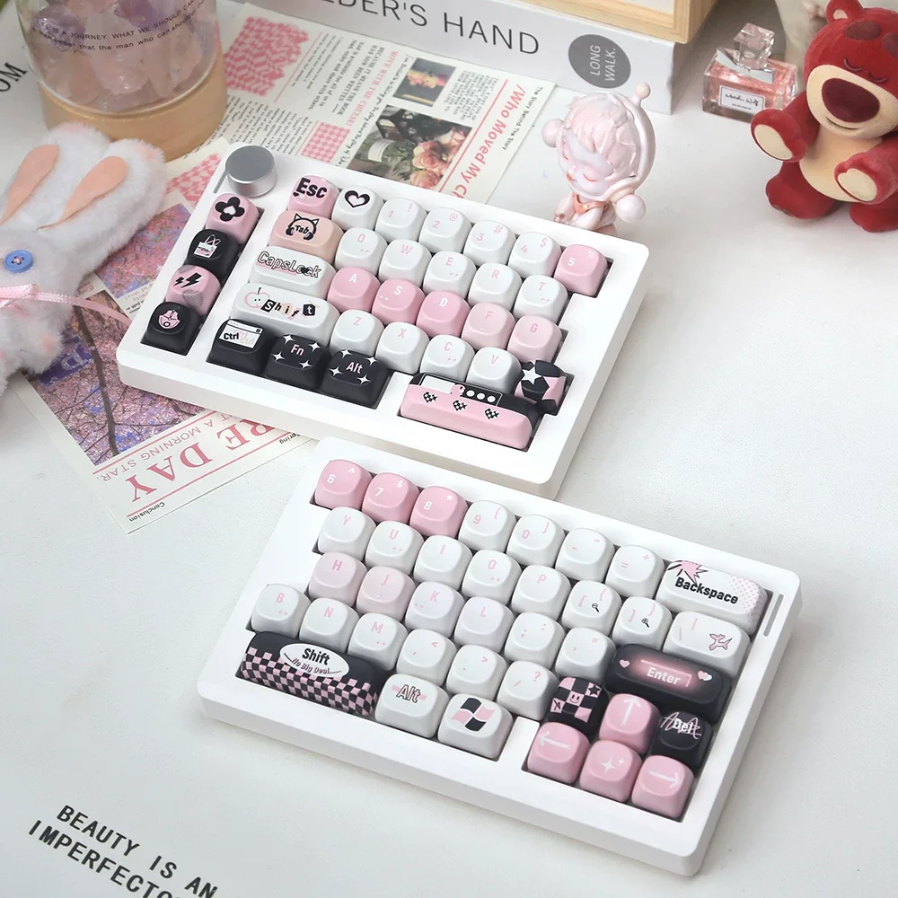 GMK70 Split Ergonomic Mechanical Keyboard 3Mode Wireless Bluetooth Hotswap VIA Programmable RGB Custom DIY Keyboard