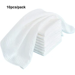 10PCS 100% Cotton Baby Gauze Diapers For Newborn Baby Nappy Changing 43x45cm Washable Reusable Double Layer Soft Baby Towels