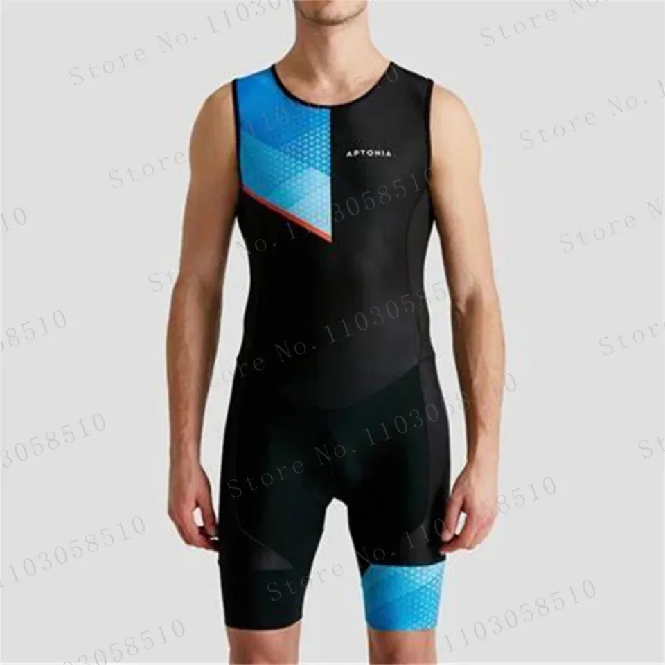 Zxu トライスーツトライアスロン男性トライアスロン服ノースリーブ