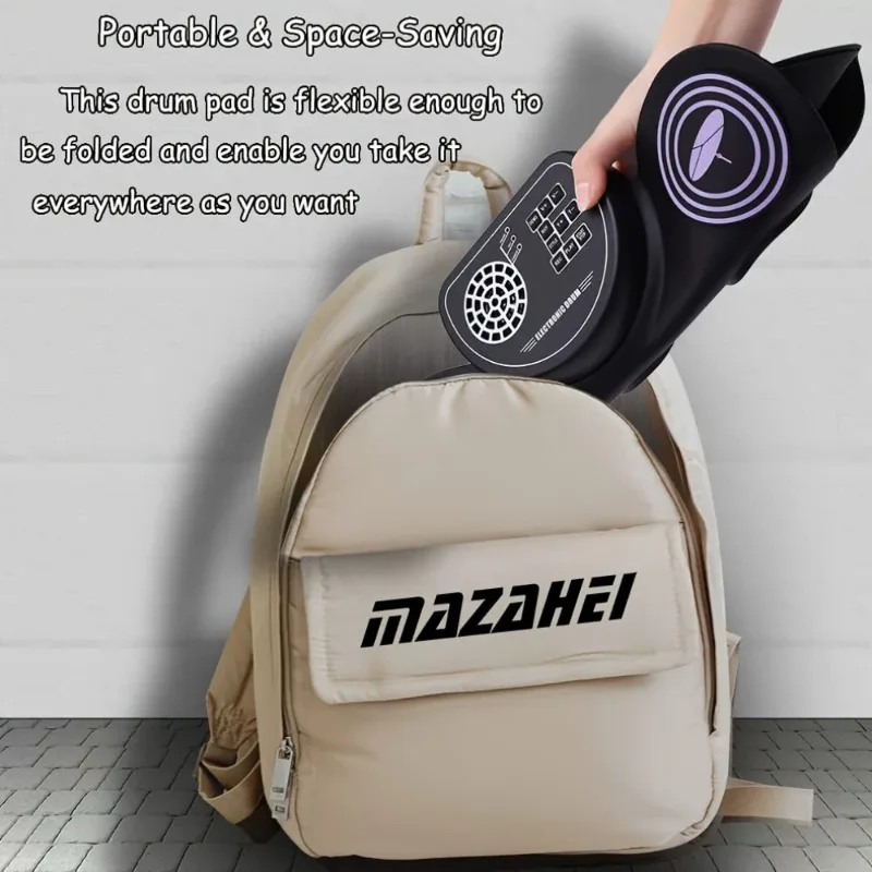 

Electronic Drums Silicone Professional Drum Set with Speakers for Children Practice Portable Electric Battery Musical Instrument