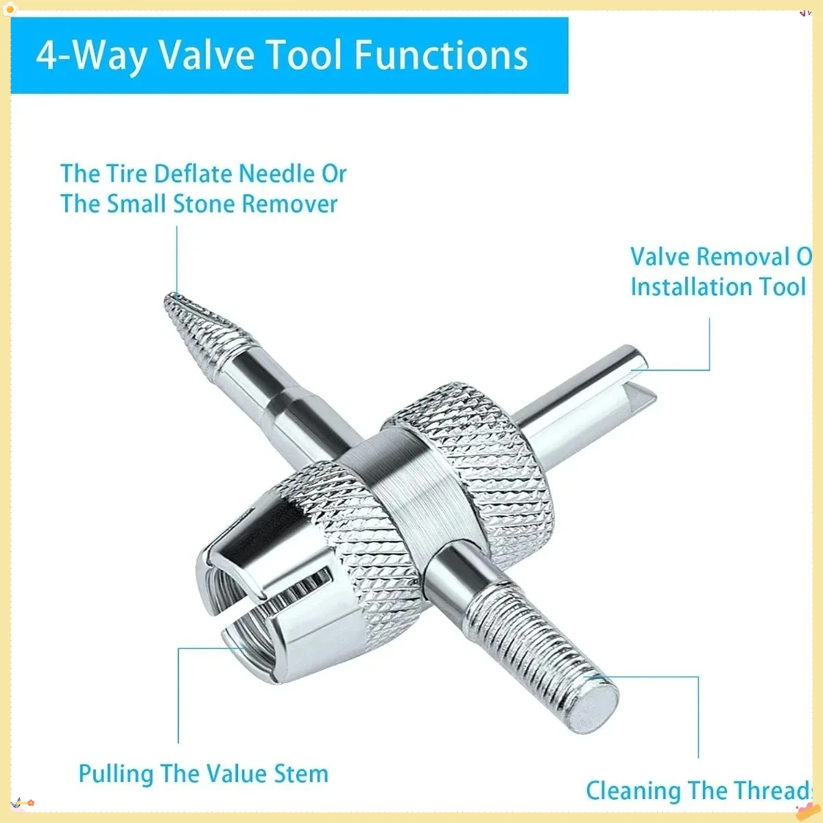 Ferramenta de remoção de haste de válvula de 56 peças, núcleos de válvula, ferramenta de válvula de 4 vias, ferramenta removedora de núcleo de válvula, tampas de haste de válvula