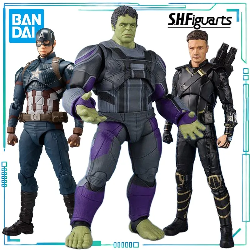 

BANDAI Genuine S. H. Figuarts Series The Avengers: Endgame Eagle Eye, Hulk, Captain America Finished Product Movable Model