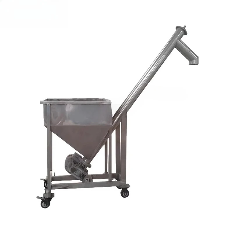 Material Handling Powder Feeder Machine Starch Wheat Flour Corn Food Inclined Spiral Screw Conveyor for Grain