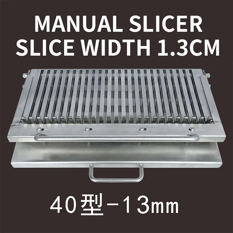 Slicer wide slit reinforced knife manual thickened stainless steel 10-15mm cutting watermelon pepper bean cucumber