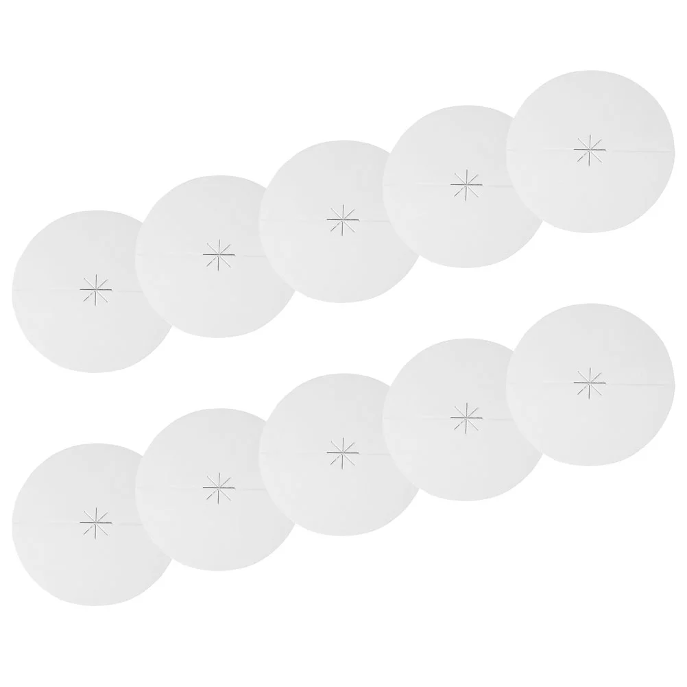 

10 Pcs Candles Ear Tray Church Drip Protectors Memorial Candlelight Disc Air Paper Wrap Beeswax