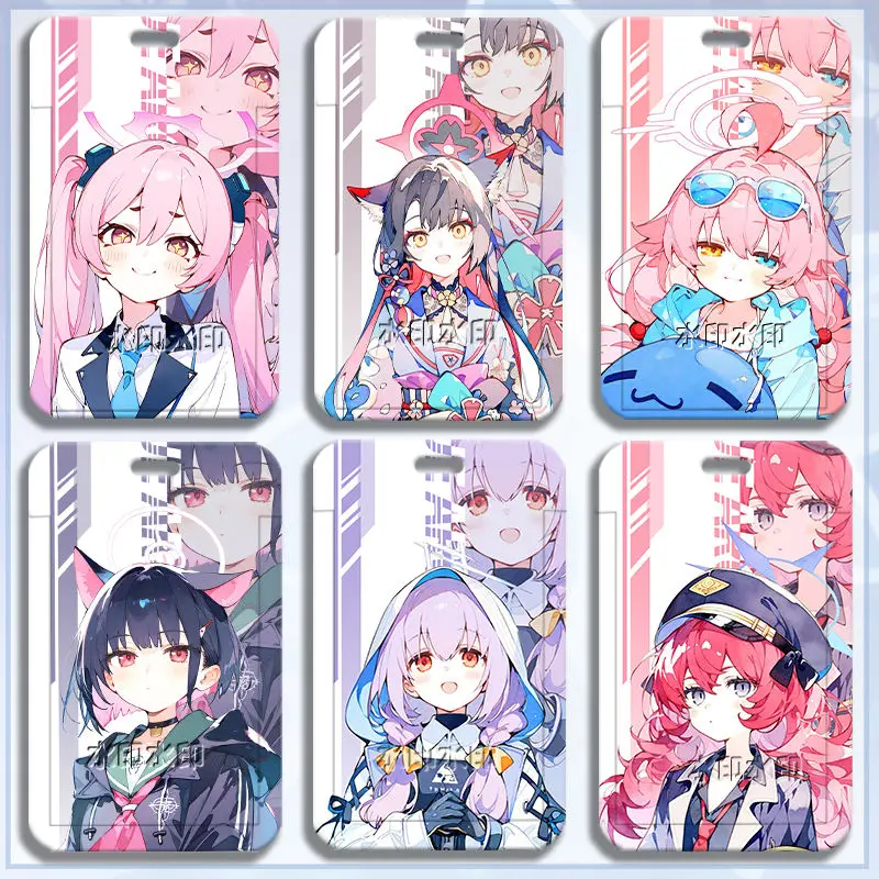 Blue Archive Hayase Yūka Takanashi Hoshino Cosplay Anime Lanyard Student Meal Card Access Card Protective Sleeve Pendant Gift