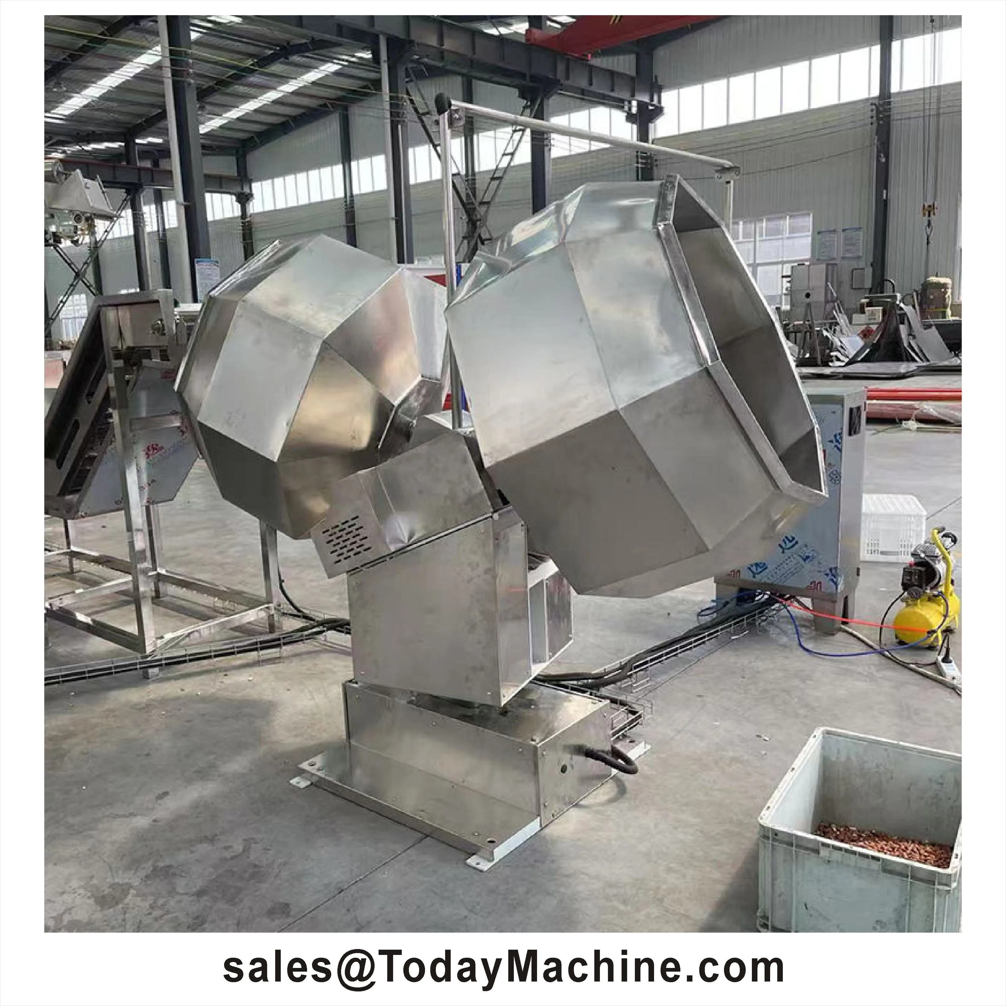 

High Quality Seasoning Powder Mixing Blender Machine Popcorn Peanut Flavor Coating Beef Potato Chips Octagonal Mixer Machine