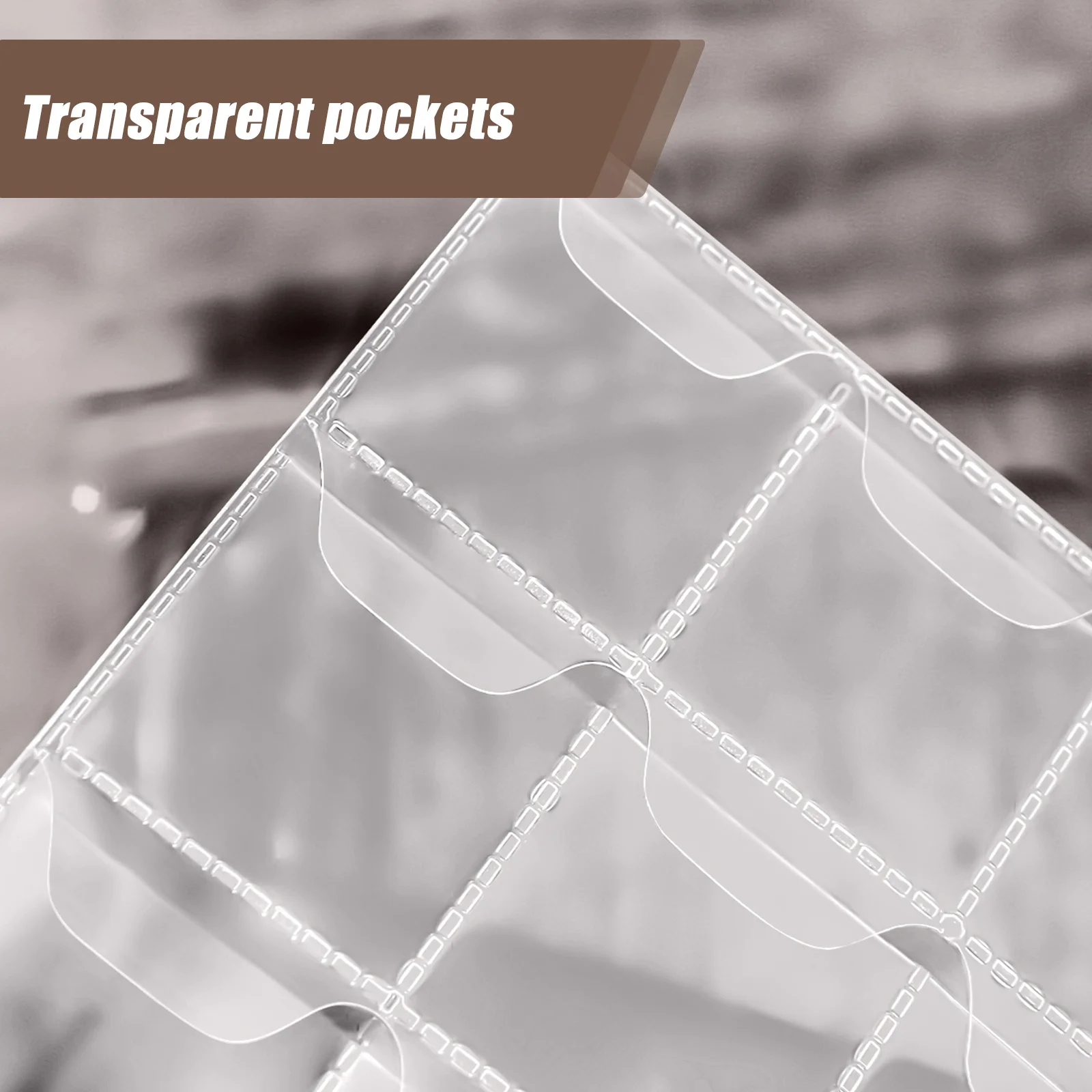 

Coin Collection Book 250 Pockets Transparent Secure Flap Storage For Collectors Artificial Brown Case Organizer