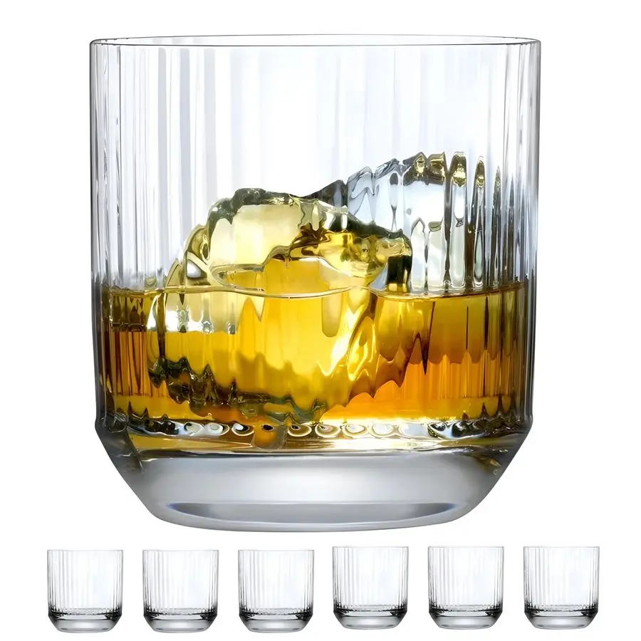 

Whiskey Glasses Set of 6 DOF 10.75 oz Premium LeadFree Crystal Old Fashioned Rocks Glasses for Whisky, Scotch amp Bourbon Etched