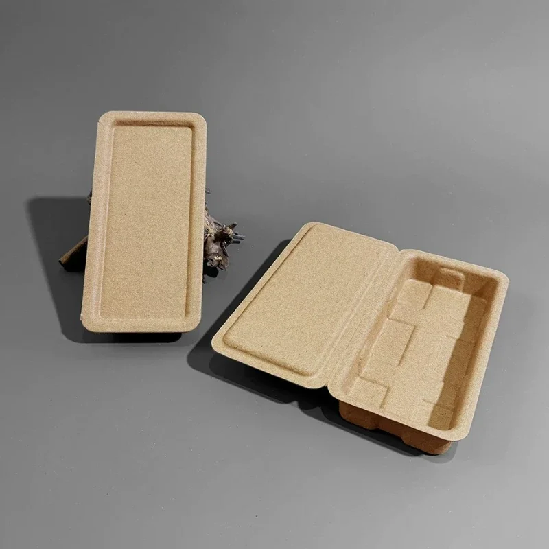 Rectangular Biodegradable Environmentally Friendly Pulp Box Reusable Gift Packaging Boxes Jewelry Miscellaneous Storage Casket