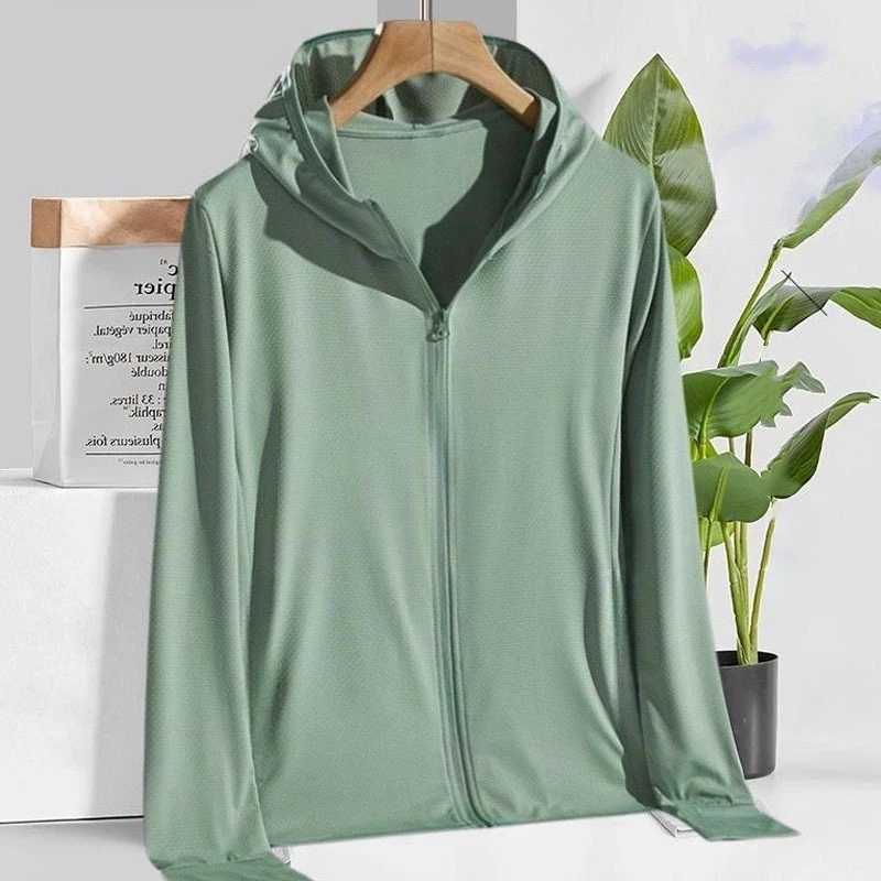 Ice Silk Mesh Sun Protection Clothing Unisex Summer Thin Versatile Slim Fit Plus Size Couple Lightweight Sun Protection Jacket