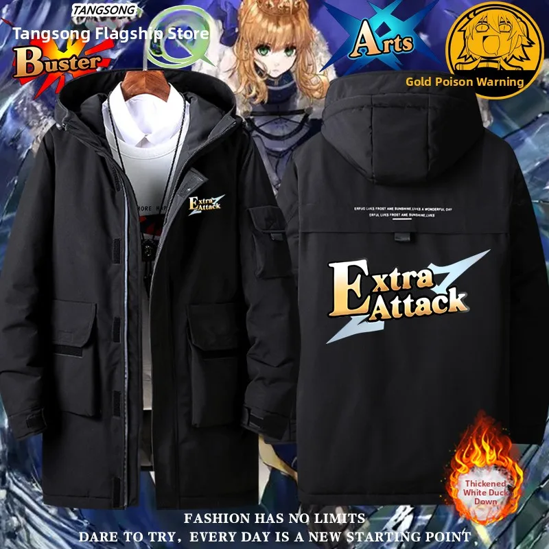

Куртка-пуховик Tee-Color Card FGO Surroundings Anime от модного бренда, теплая, из полиэфирного волокна, с капюшоном, длинный рукав