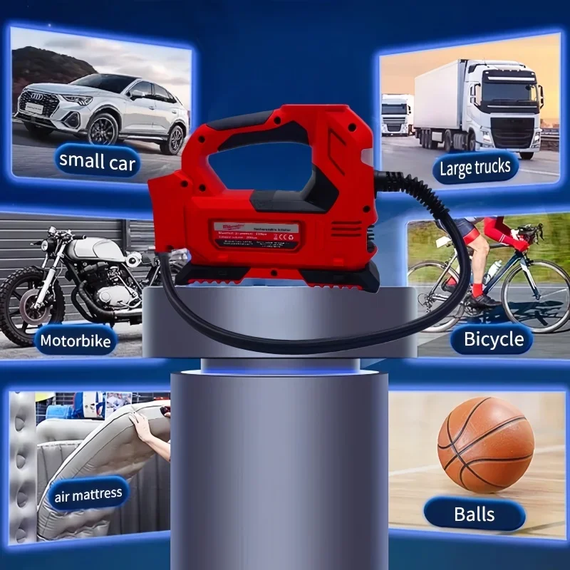 Akumulátorový elektrický vzduchový kompresor M18 150 PSI s digitálním tlakoměrem pro Milwaukee baterii PIN - náhled 2