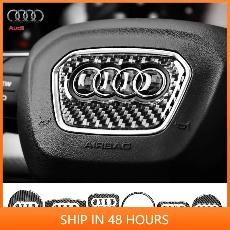

Наклейка-декор из карбона на руль автомобиля для Audi A3 S3 A4 S4 A5 S5 RS5 A6 A7 A8 Q2 Q3 Q5 Q7 Q8, аксессуары для авто