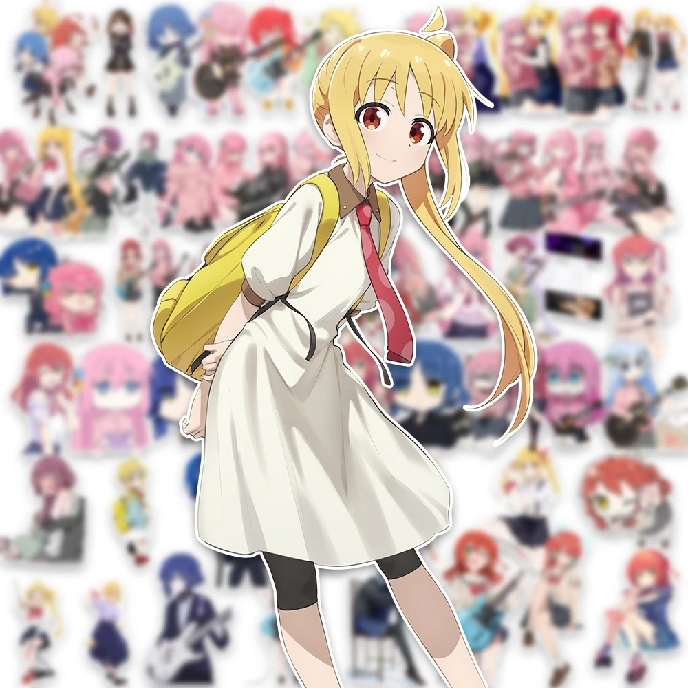 DIY 60 قطعة BOCCHI The ROCK! ملصقات أنيمي لطيف الكرتون Gotoh Hitori اللعب الهاتف المحمول الغيتار ملصقات الكتابة على الجدران باردة الديكور #3