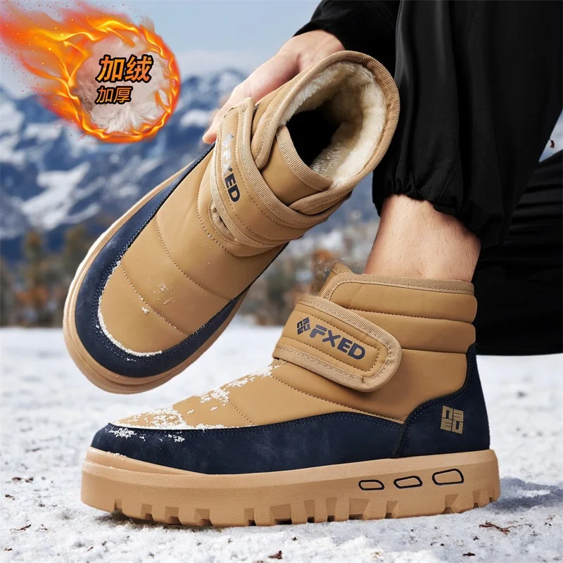 أحذية الكاحل حذاء رياضة كاجوال مبطن بالقطن أحذية أحذية أنيقة للرجال أحذية عالية أحذية رياضية رجالية منصة رياضية مقاومة للاهتراء #4