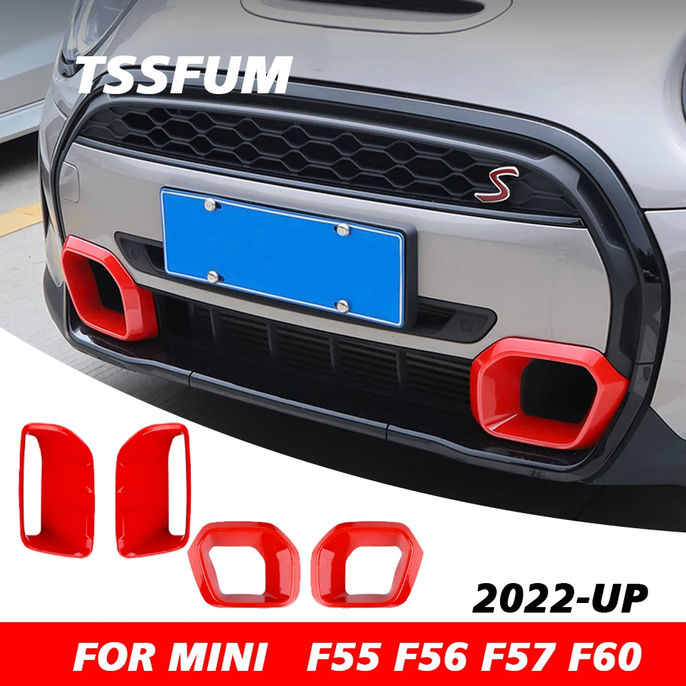 

1Pair Car Front Bumper Air Inlet Decorative Shell Sticker For Mini Cooper S One F55 F56 F57 Countryman F60 2020-2023 Accessories