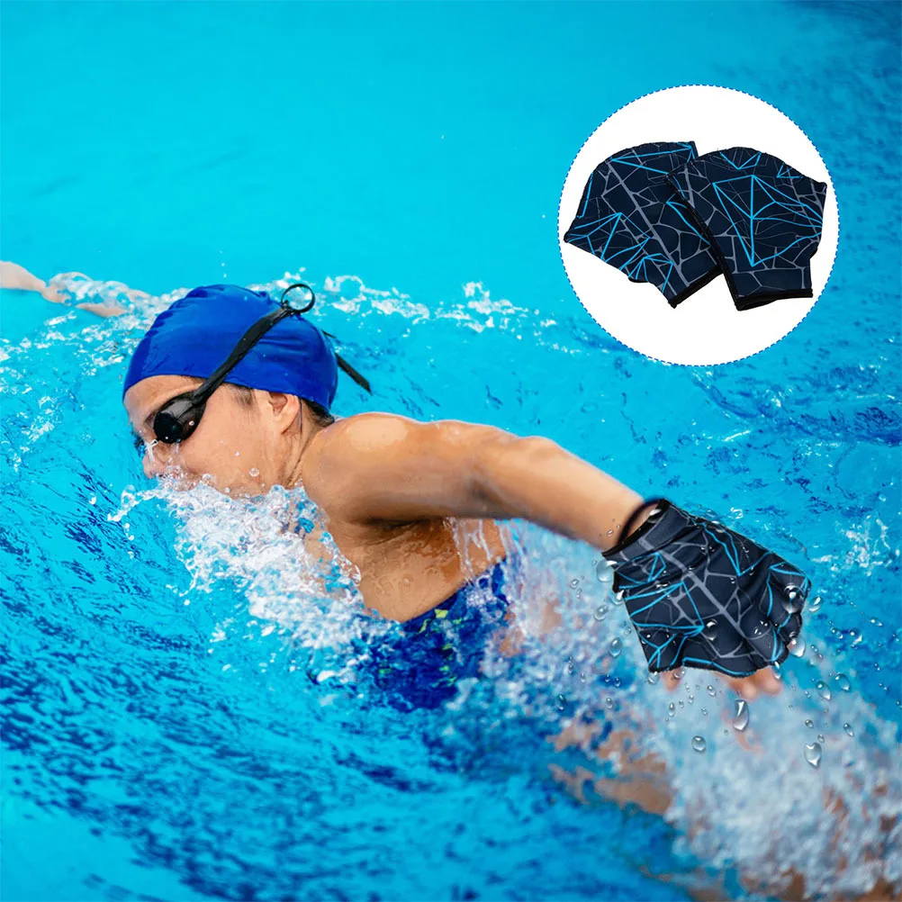 

1Pair Swimming Paddles Swim Gloves Durable Wear-Resistant Hand Protectors for Diving Fitness Swimming Pool Training