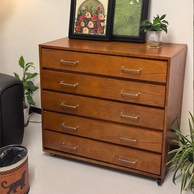 medieval dining side cabinet, sofa side living room locker, bedroom storage retro chest