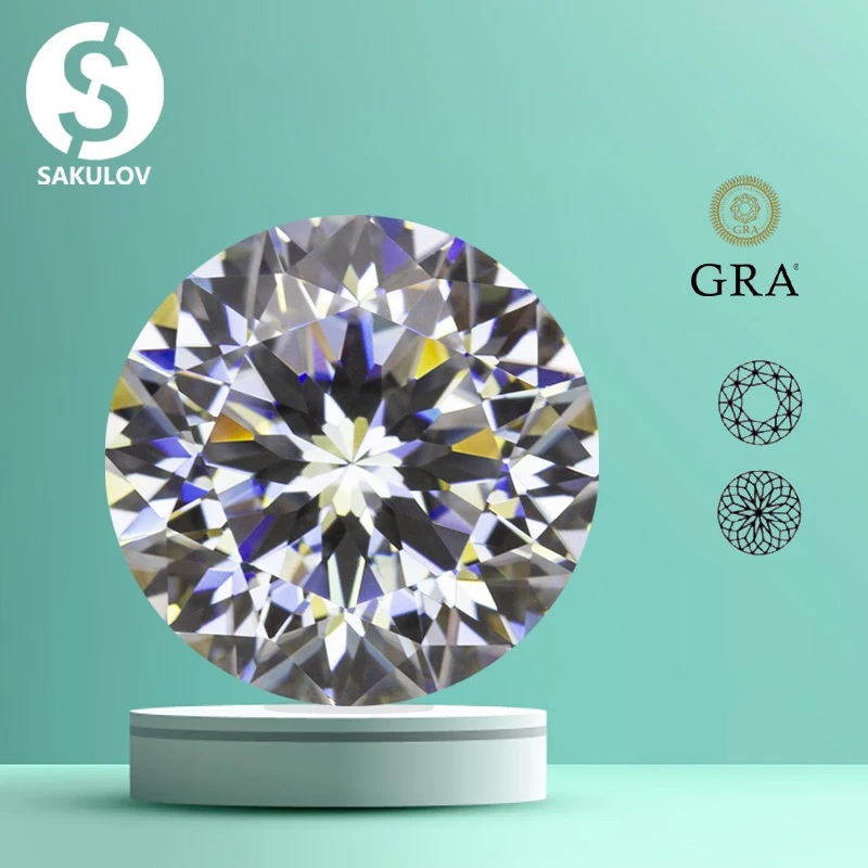 

White D Color 99 Roses Cut Moissanite Loose Stone VVS1 GRA Certified Moissanita Pass Diamond Tester for DIY Jewelry Making