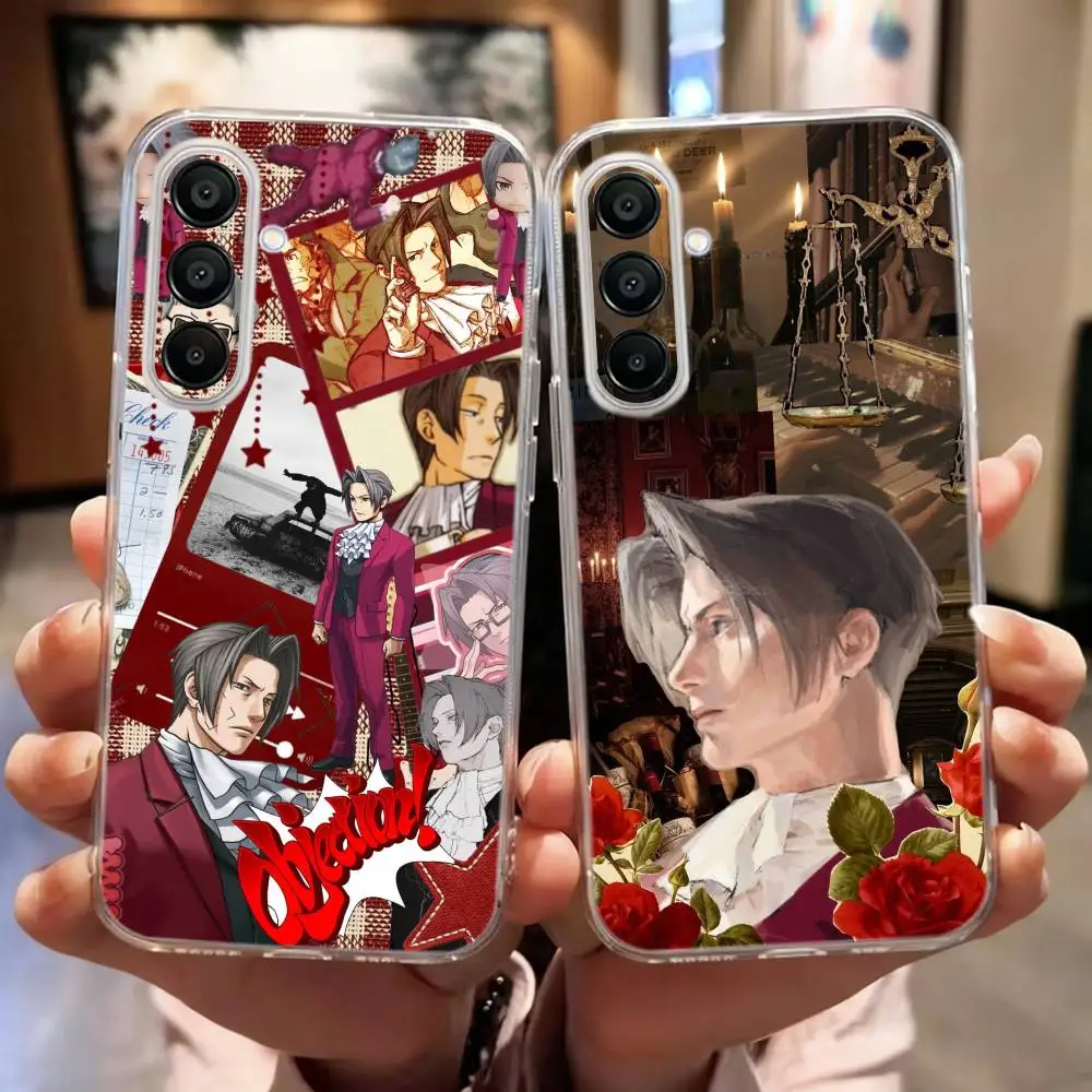 Coque de téléphone Game Ace Attorney Miles Edgeworth, en Silicone Transparent et souple, pour SamsungA10,12,20,21S,30,31,40,50,51,52,70,A71
