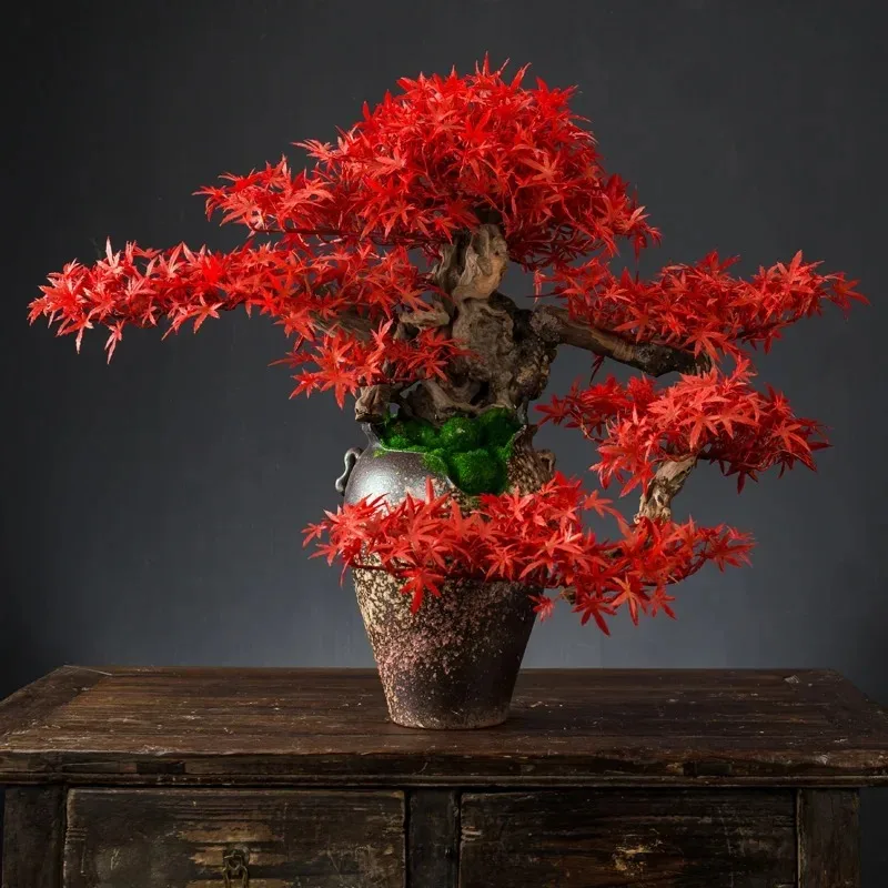 

Simulation plant bonsai welcome pine ornament desktop zen retro bottle fake tree potted hotel new Chinese decoration