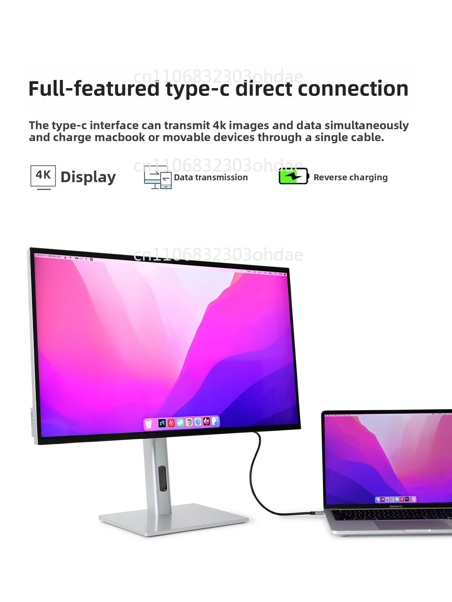 27-Inch 4k Monitor HDR600 Type-C Thunderbolt 3 Design Retouching NanoIPS Screen MAC External Screen