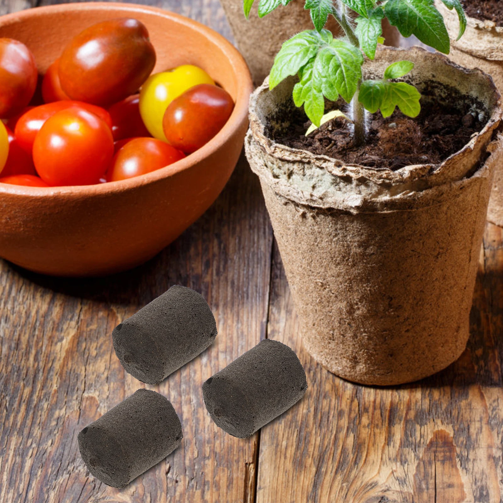 

20 Pcs Peat Seedling Block Plant Growth Nutrient Soil Nursery Blocks Garden Insert Easy Transplant Biodegradable