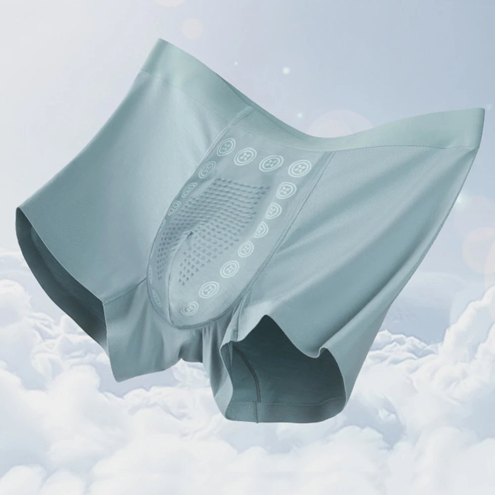 

Men Trunks Negative Ion Underwear Modal Soft U Convex Pouch Briefs Breath Middle Waist Underpants Shorts Panties Lingerie