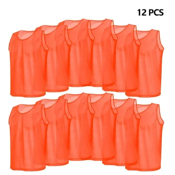 12 PCS Children Kid Quick Drying Basketball Jersey Team Sports Football Vest Soccer Pinnies Jerseys Youth Practice Training Bibs