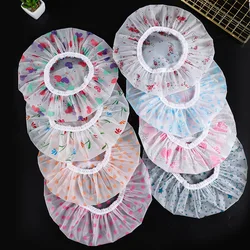 Waterproof Dustproof Oil-proof Shower Cap With Elastic Thicken Reusable Dry Hair Sanitary Hat For Shower Kitchen Clean Cooking