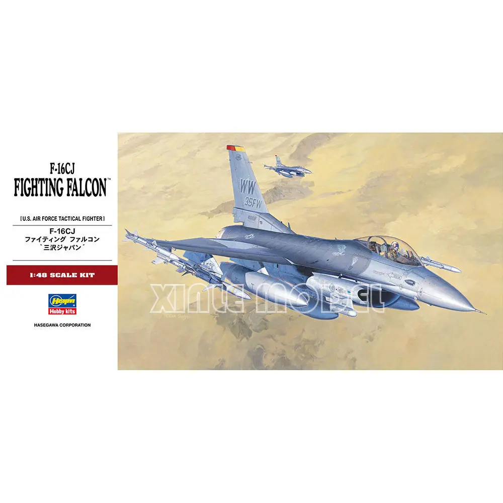 

Hasegawa Plastic Assembled Aircraft Model Kit 07232 F-16CJ Fighting Falcon Fighter 1/48