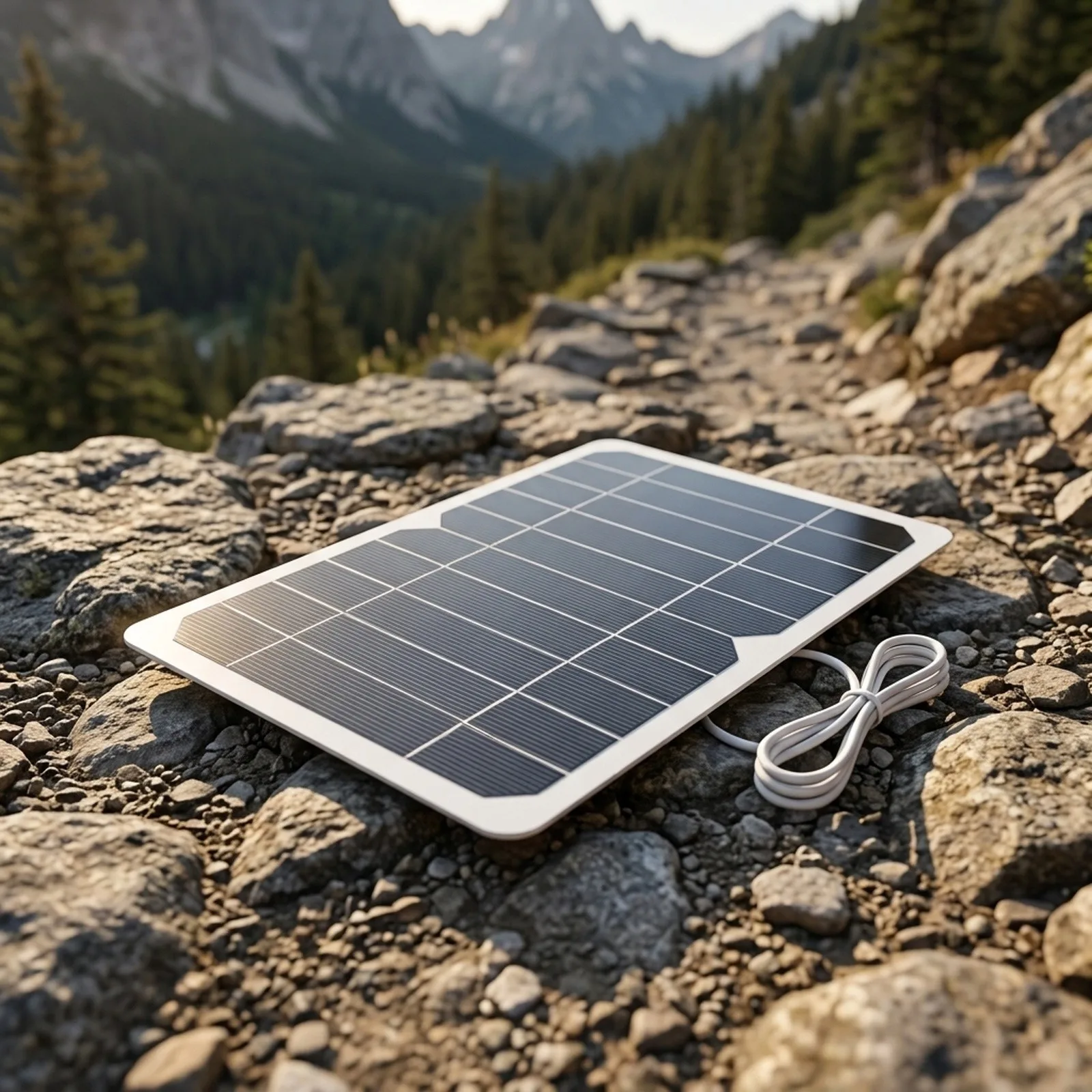 5W Solar Panel Bank Lightweight USB Charger for Camping and Hiking High Energy Conversion for Mobile Phones  5W