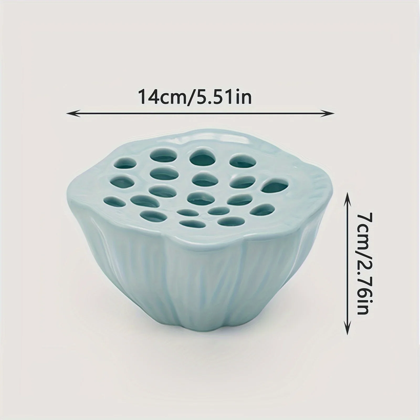 1pc Lotus Ceramic Vase Flower Pot Planter Water Pot Buddhist Mood Tea Set Waterproof Floral Arranging