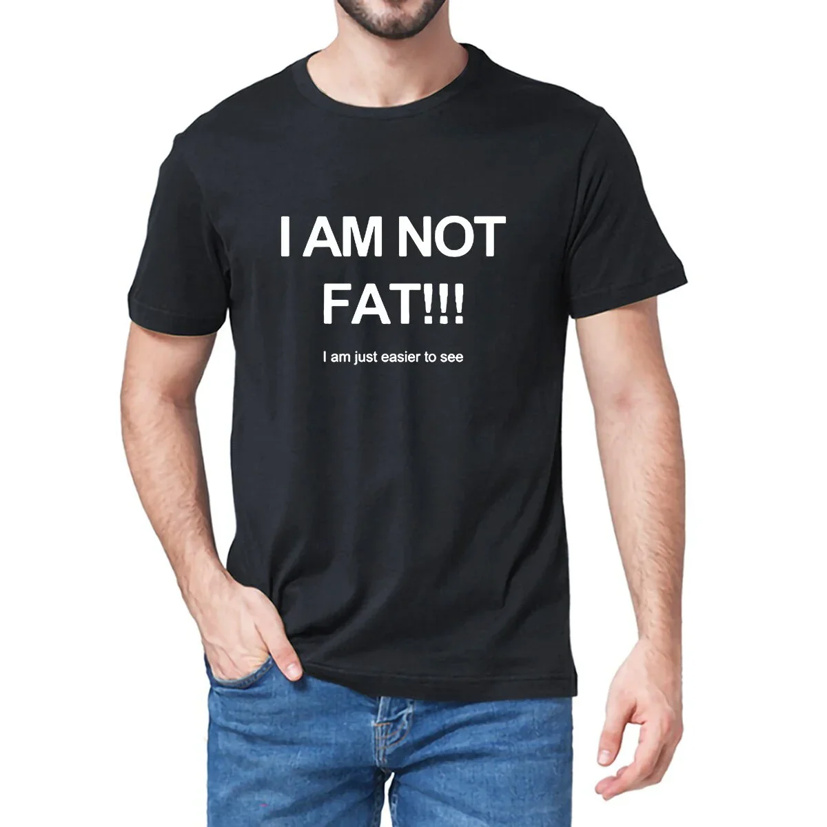 2024 summer tops Funny I'm Not Fat I Am Just Easy To See Joke Funny Gifts Cool Humor Summer  Harajuku T-Shirt