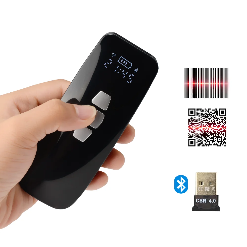 

3200DB YHDAA Fast Scanning Portable Mini Barcode Scanner 2D Wireless Bluetooth Qr Code Reader with Charging Base
