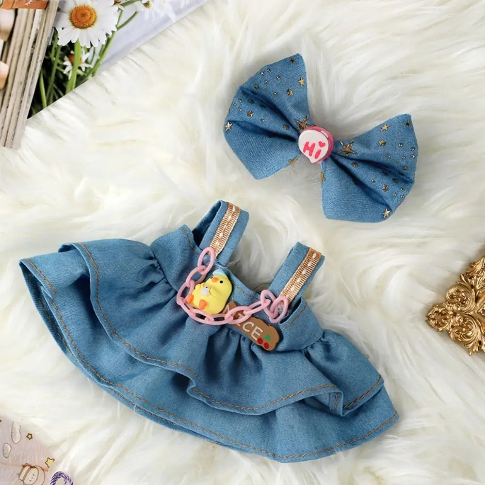 20cm Cotton Doll Clothes With Headwear Bow Headband Accessories Plush Dolls Dresses Skirt Decoration for EXO Idol Doll Accessory