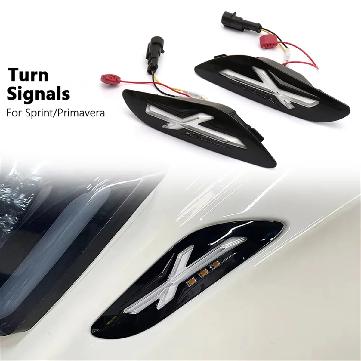 

#684H Motorcycle Front Rear Turn Signal Light Bright Indicator Black (Black)