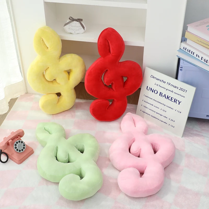

Colorful Musical Note Plush Doll Creative Design Kids Educational Doll Pillow Warm Home Decor