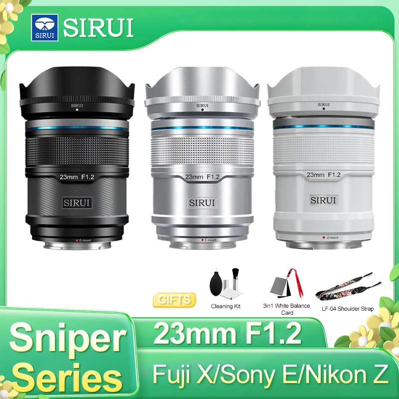 

SIRUI Sniper APS-C 23mm F1.2 Large Aperture Fixed Focus AF Auto Focus Lens for Sony E FE Nikon Z FX Fuji X