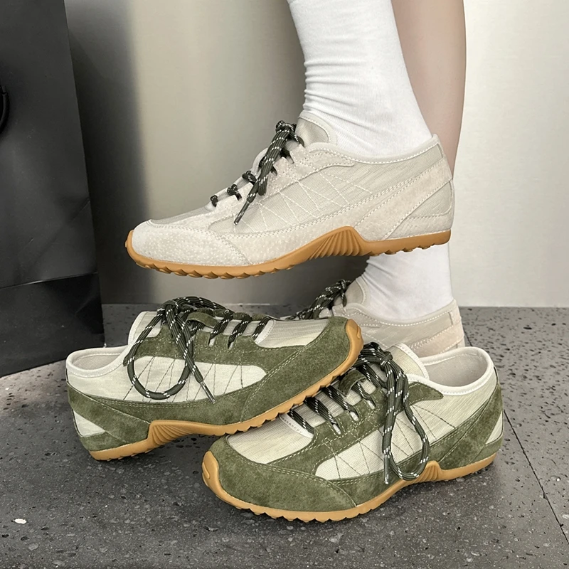 2026 NewWomen's Retro Suede Sneakers Shoe Casual Lightweight Nonslip GermanTrainers Women Breathable Casual Flat female Shoes