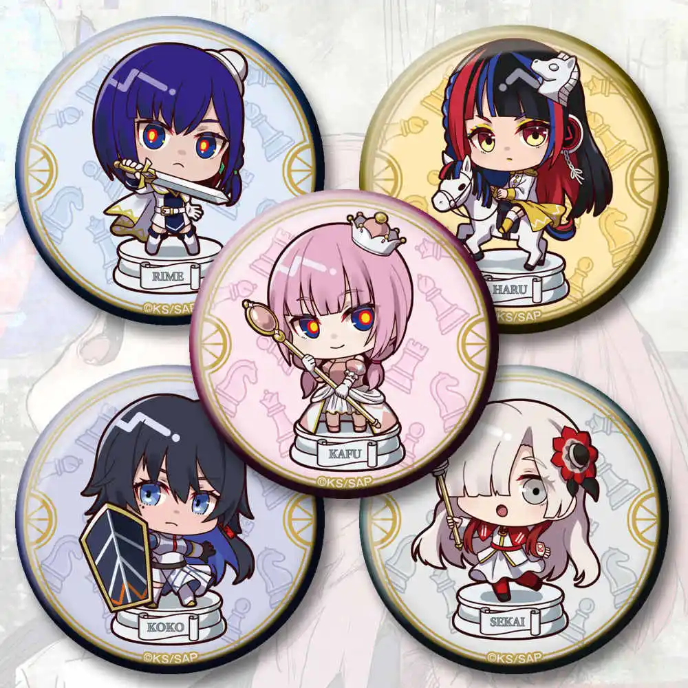 Japan Anime Kamitsubaki City Under Construction Pins Yorukawa Sekai Tanioki Rime Badge Cosplay Cartoon Itabag Bedge Brooch DADGE