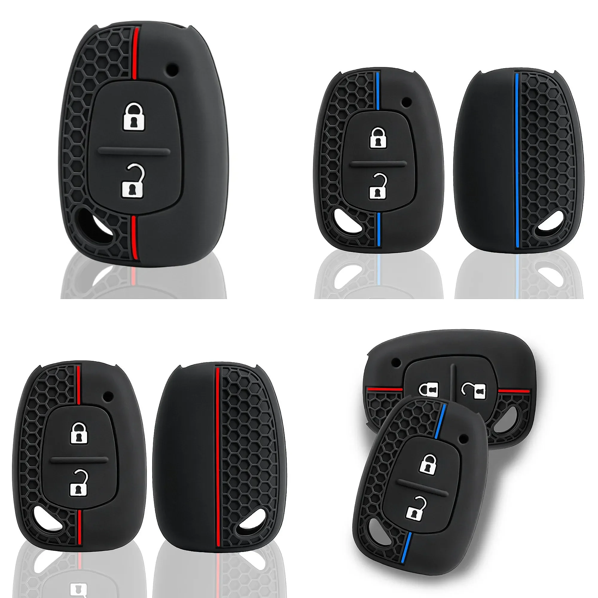 2 Buttons Car Key Silicone Housing Case Shell for Renault Traffic Primastar Master Kangoo Movano Vauxhall Vivaro Accessories