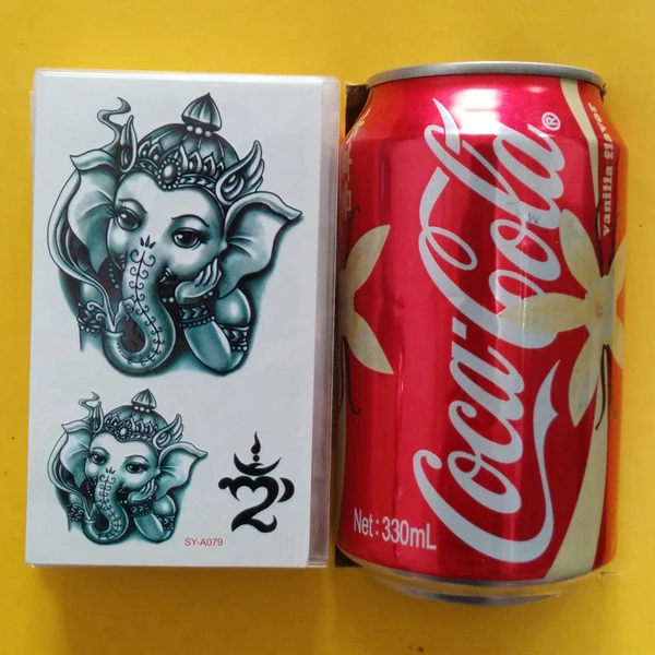 Waterproof Temporary Tattoo Sticker 10.5*6 cm elephant tattoo Ganesha tatto stickers flash tatoo fake tattoos for girl women